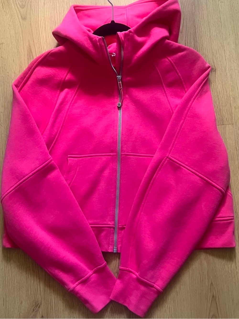lululemon athletica Neon Pink Crop Full-Zip Hoodie